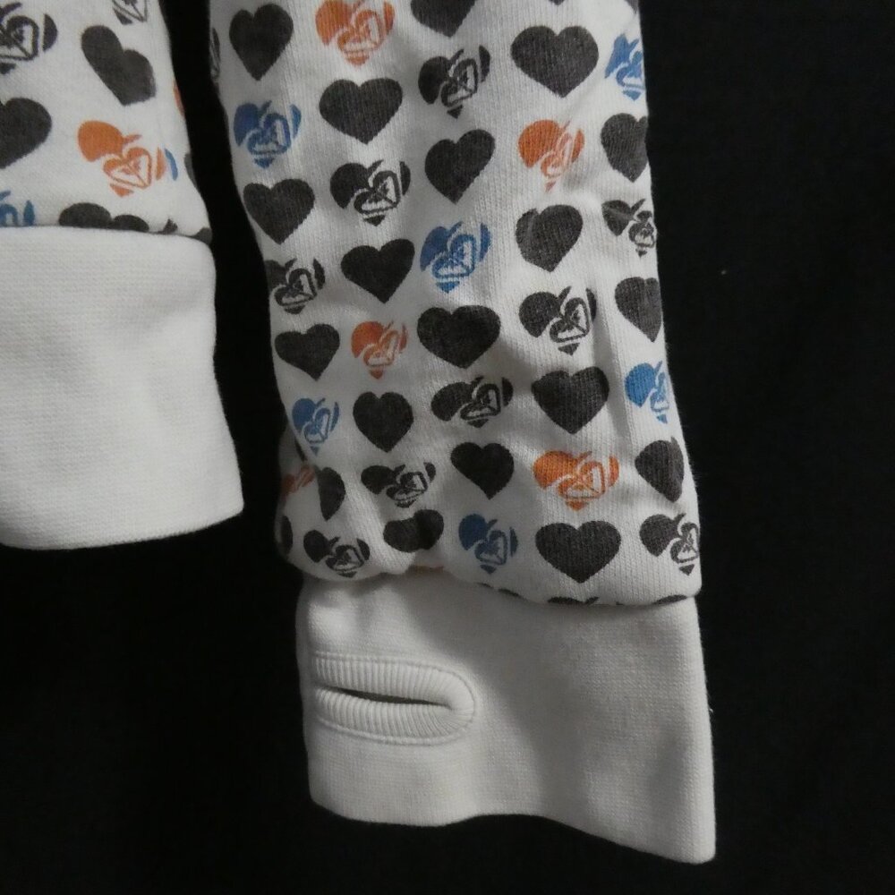 Y2K - Vintage - Roxy | medium | Heart & Logo Patterned  Zip-Up Hoodie - Picture 10 of 16